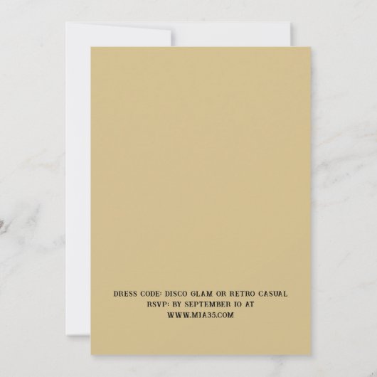  vinyl plaat verjaardagsuitnodiging kaart (Achterkant)