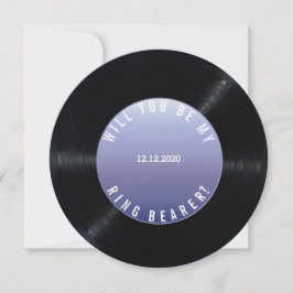 Vinyl Plat Huwelijk WIL JE MIJN RINGDRAGER ZIJN Kaart