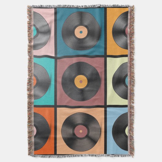 Vinyl platen: retro LP set. Deken (Voorkant Verticaal)