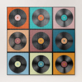 Vinyl platen: retro LP set. Legpuzzel (Verticaal)