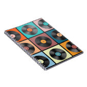 Vinyl platen: retro LP set. Notitieboek (Rechterzijde)