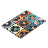 Vinyl platen: retro LP set. Notitieboek (Linkerzijde)