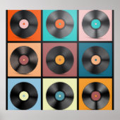 Vinyl platen: retro LP set. Poster (Voorkant)
