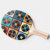 Vinyl platen: retro LP set. Tafeltennisbatje (Zijkant)