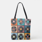 Vinyl platen: retro LP set. Tote Bag (Achterkant)