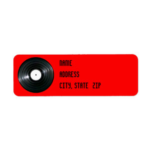 Vinyl platenlabel etiket