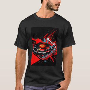 Vinyl platenspeler DJ Music Retro T-shirt
