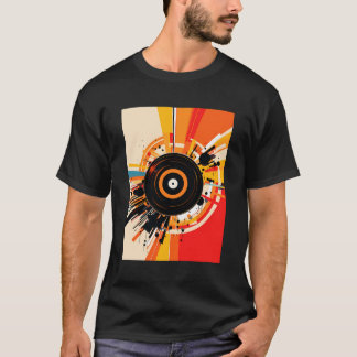 Vinyl platenspeler DJ Music  Retro T-shirt