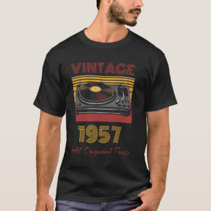Vinyl platenverzamelaar 1957 Old School DJ T-shirt