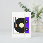 Vinyl Player Briefkaart (Staand voorkant)