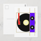 Vinyl Player Briefkaart (Voorkant / Achterkant)