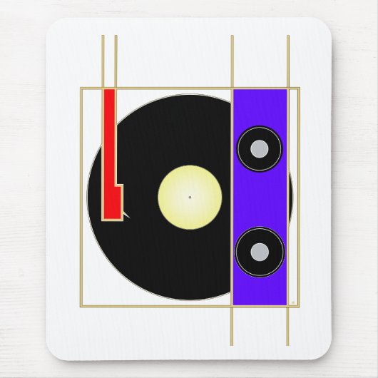 Vinyl Player Muismat (Voorkant)