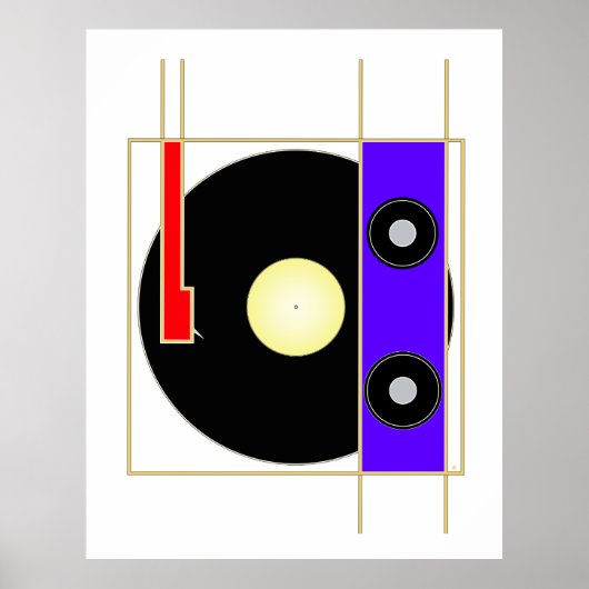 Vinyl Player Poster (Voorkant)
