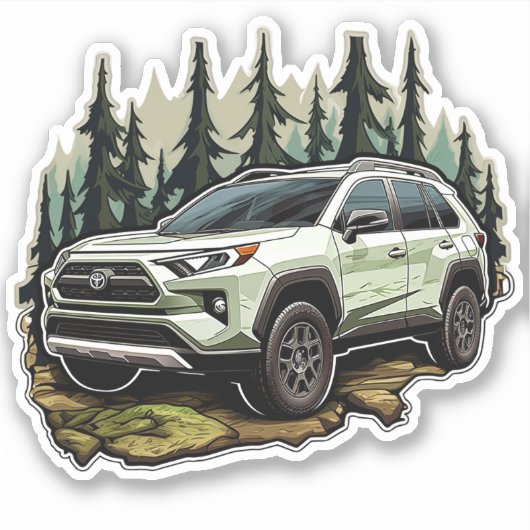Vinyl Rav 4 sticker (Voorkant)