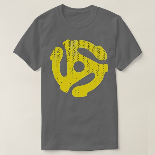  Vinyl Record 45 RPM-spindlesadapter T-shirt (Design voorkant)