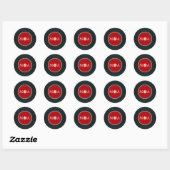 Vinyl Record Aangepaste bruiloft Ronde Sticker (Vel)