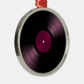 Vinyl Record Album in roze Metalen Ornament (Rechts)