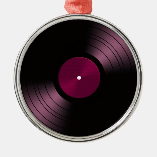 Vinyl Record Album in roze Metalen Ornament (Voorkant)
