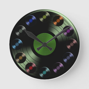 Vinyl Record Album Retro LP Boho Ronde Klok