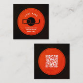Vinyl record bord DJ Vierkante Visitekaartje (Voorkant / Achterkant)