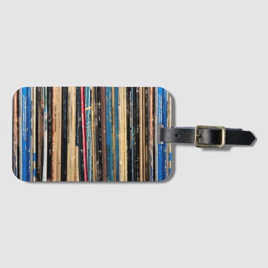 Vinyl Record Collector DJ Music Lovers Gift Bagagelabel (Voorkant (horizontaal))