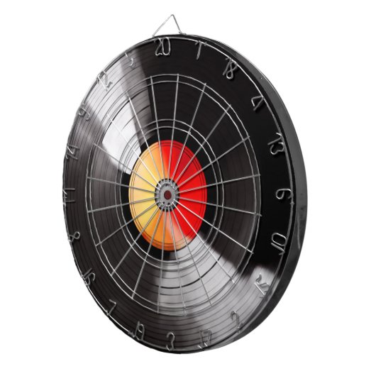 Vinyl Record Dartboard Dartbord (Voorkant Rechts)