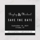 Vinyl Record De datum opslaan QR Code Enclosure Ka Vierkante Visitekaartje (Voorkant)