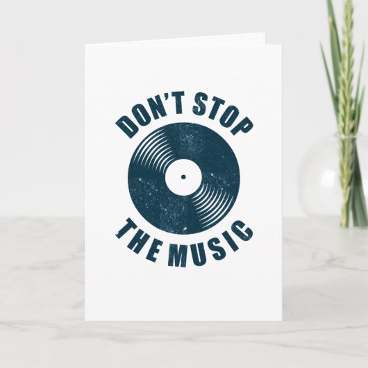  Vinyl Record DJ Gezegde Muzikant Kaart (Voorkant)