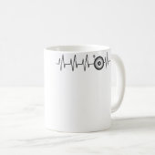 Vinyl Record Dj Heartbeat Funny Ekg Disk Jockey Koffiemok (Voorkant rechts)