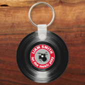 Vinyl Record Drums Red Sleutelhanger (Voorkant)