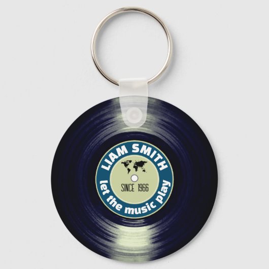 Vinyl Record elegant Sleutelhanger (Voorkant)