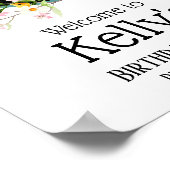 Vinyl Record, floral, Oldies Rustic, damesmuziek Poster (Hoek)