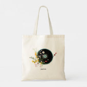 Vinyl Record, floral, Oldies Rustic, damesmuziek Tote Bag (Achterkant)