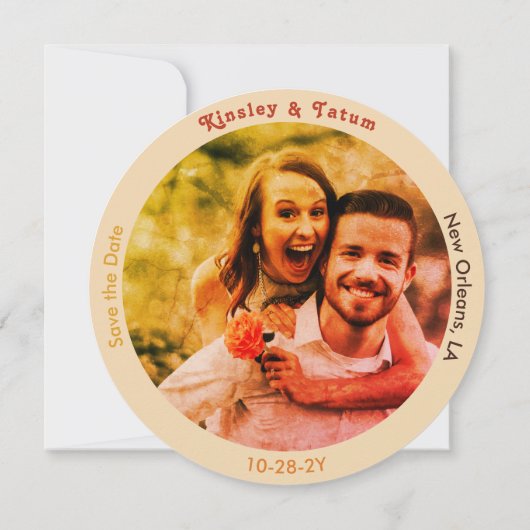 Vinyl Record Foto Save the Date QR Groovy Browns (Achterkant)