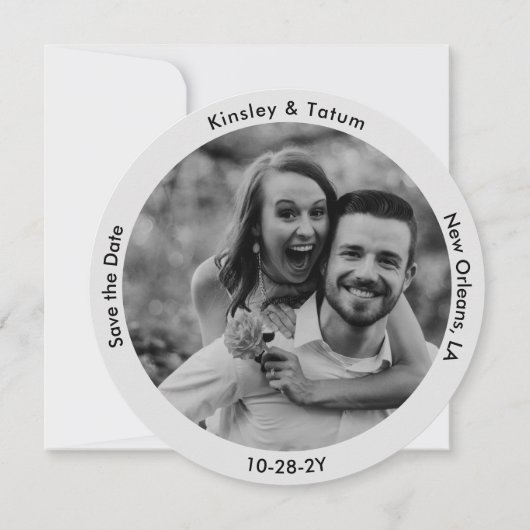 Vinyl Record Foto Save the Date Soft Grey (Achterkant)