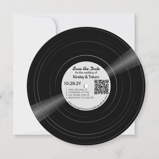 Vinyl Record Foto Save the Date Soft Grey (Voorkant)