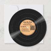 Vinyl Record Foto Sla de datum op Sepia Save The Date (Voorkant)