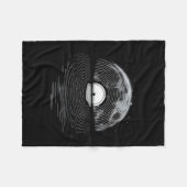 Vinyl Record Full Moon Retro Vinyl Record Fleece Deken (Voorkant (Horizontaal))