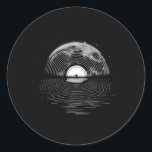 Vinyl Record Full Moon Retro  Vinyl Record Ronde Sticker<br><div class="desc">Vinyl Record Full Moon Retro  Vinyl Record Platenspeler</div>