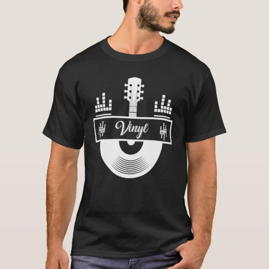 Vinyl Record Guitar Music T-shirt (Voorkant)