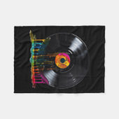 Vinyl Record Kleurrijke Retro Vinyl Record T Fleece Deken (Voorkant (Horizontaal))