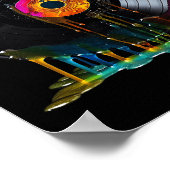 Vinyl Record Kleurrijke Retro  Vinyl Record T Poster (Hoek)