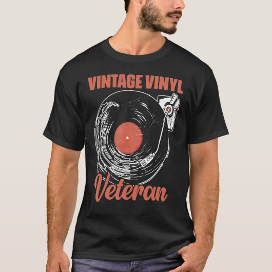 Vinyl Record LP Retro  Vinyl voor Muziek T-shirt (Voorkant)
