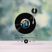 Vinyl Record met Foto Bruiloft Jubileum Acryl Bord (Neutraal)