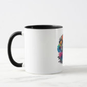 Vinyl record met kleurrijke bloemen mok (Links)