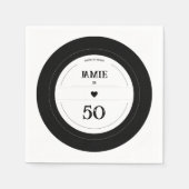  Vinyl Record Mijlpaal Birthday Servet (Voorkant)