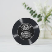Vinyl Record Mijlpaal Gepersonaliseerd Verjaardag Kaart (Staand voorkant)