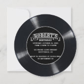 Vinyl Record Mijlpaal Gepersonaliseerd Verjaardag Kaart (Achterkant)
