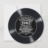 Vinyl Record Mijlpaal Gepersonaliseerd Verjaardag Kaart (Voorkant)