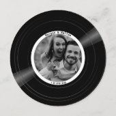 Vinyl Record Monogram Foto Tafelnummer - Wit (Achterkant)